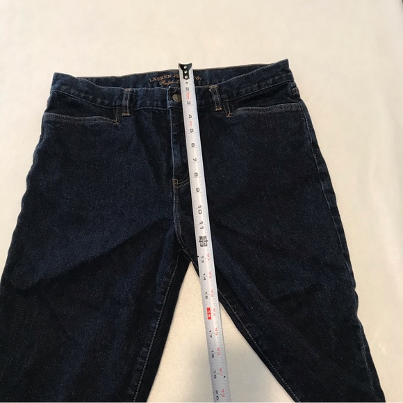 Lauren Jeans Co, classic mid calf, capris, blue denim, 10 - Picture 6 of 9